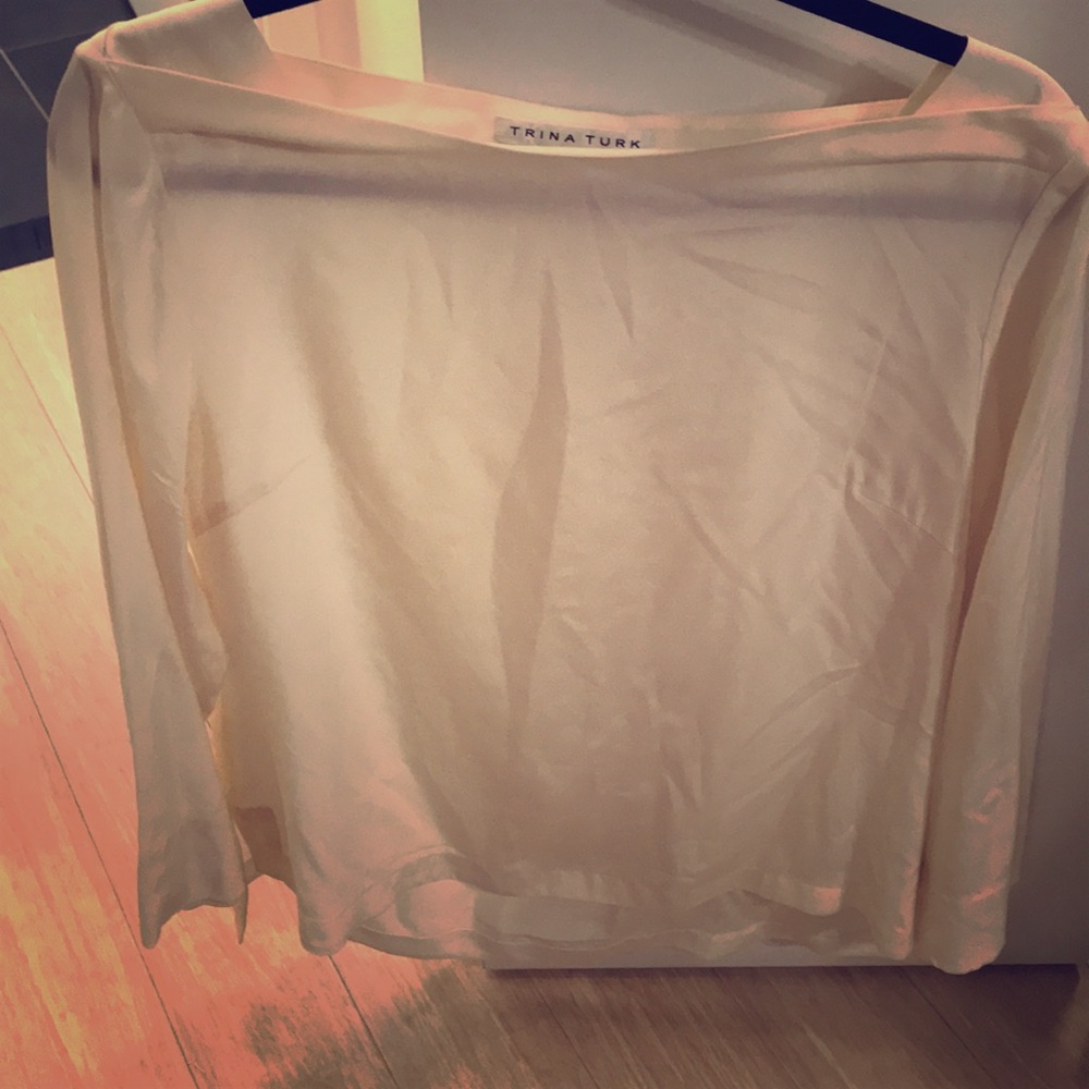 Trina Turk cream blouse